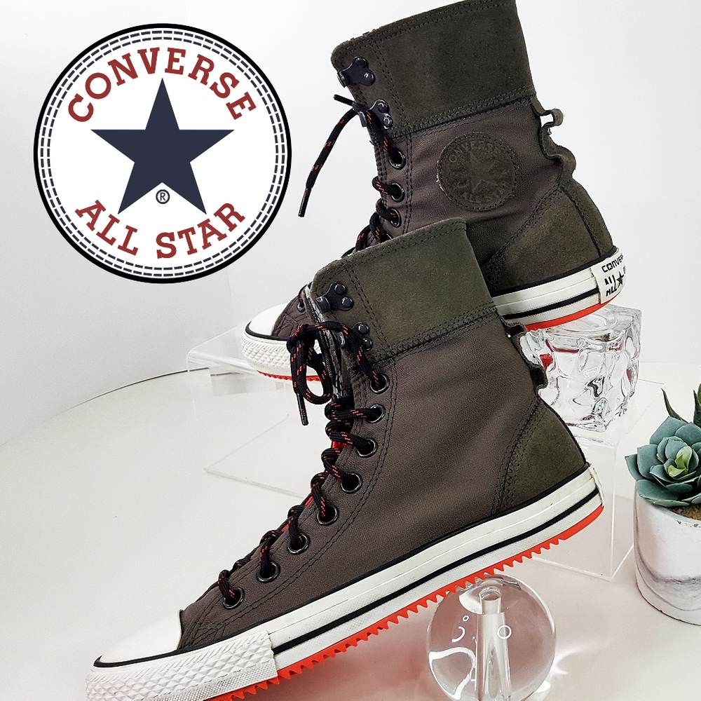 Converse Allstar 🍃High Top Fold Down Zibra Textile Suede Women Sneaker